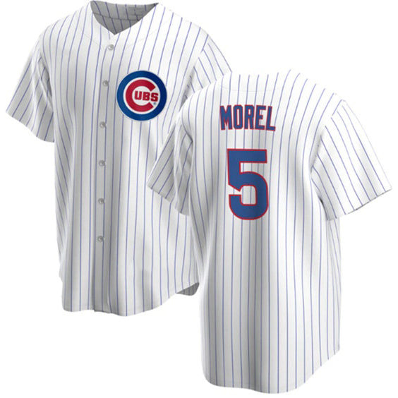 Chicago Cubs #5 Christopher Morel Chicago White BUTLER Cool Base Stitched Jersey