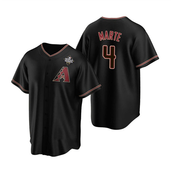 Arizona Diamondbacks #4 Ketel Marte Black BUTLER 2023 World Series Cool Base Stitched Jersey