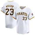 Pittsburgh Pirates #23 Mitch Keller White BUTLER Home Limited Stitched Jersey