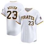 Pittsburgh Pirates #23 Mitch Keller White BUTLER Home Limited Stitched Jersey