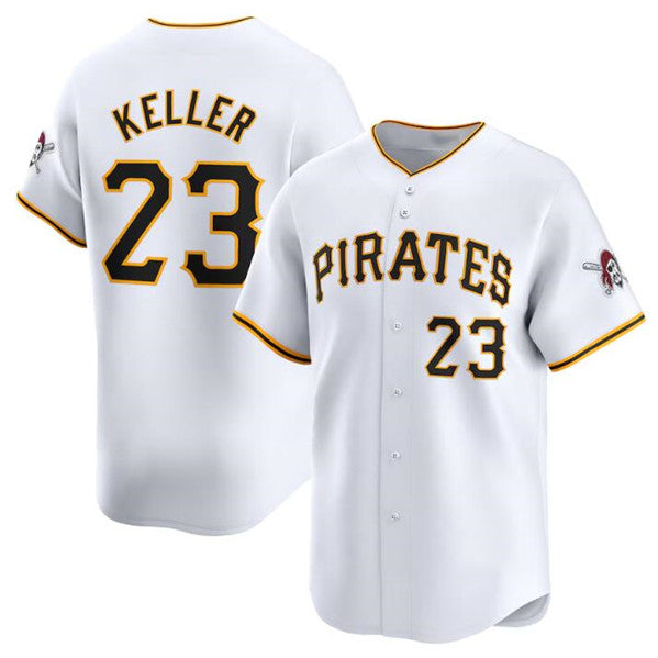 Pittsburgh Pirates #23 Mitch Keller White BUTLER Home Limited Stitched Jersey