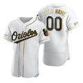 Custom Baltimore Orioles White BUTLER Stitched Flex Base Golden Edition Jersey