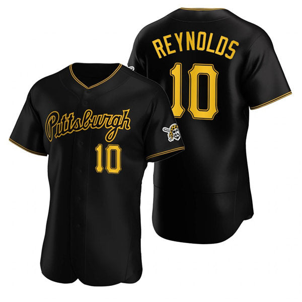 Pittsburgh Pirates #10 Bryan Reynolds Black BUTLER Alternate 2nd Pittsburgh Flex Base Jersey