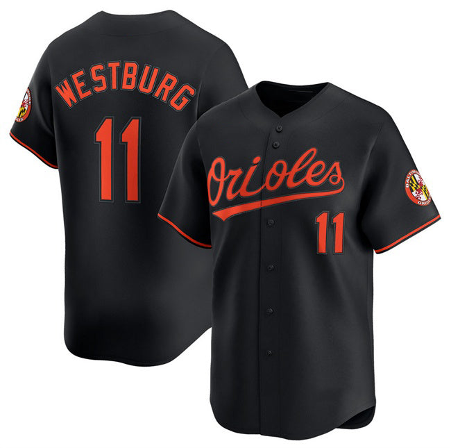Baltimore Orioles #11 Jordan Westburg Black BUTLER 2025 Alternate Limited Cool Base Stitched Jersey