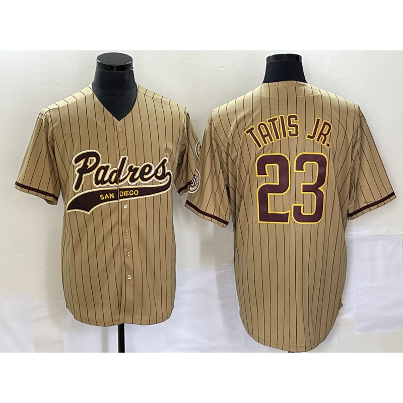 San Diego Padres #23 Fernando Tatis Jr Tan BUTLER NEW 2023 Cool Base Stitched Jersey