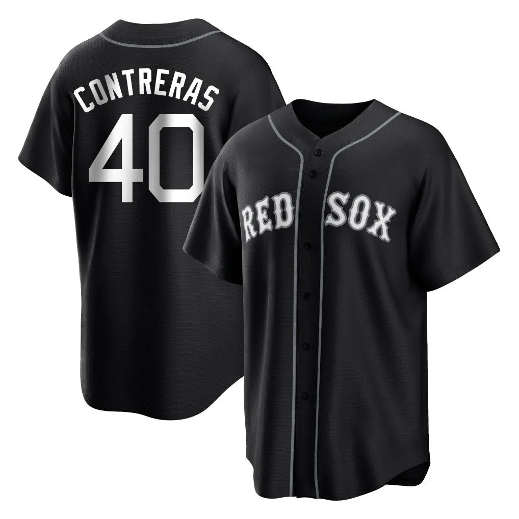 Boston Red Sox #40 Willson Contreras Player Black BUTLER Home Game Stitched Jerseys