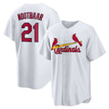 St. Louis Cardinals #21 Lars Nootbaar White BUTLER Home Replica Jersey