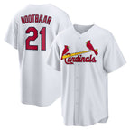 St. Louis Cardinals #21 Lars Nootbaar White BUTLER Home Replica Jersey