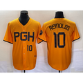 Pittsburgh Pirates #10 Bryan Reynolds Number Gold BUTLER 2023 City Connect Stitched Jersey 2