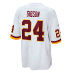 W.Football Team #24 Antonio Gibson White BUTLER Game Player Jersey