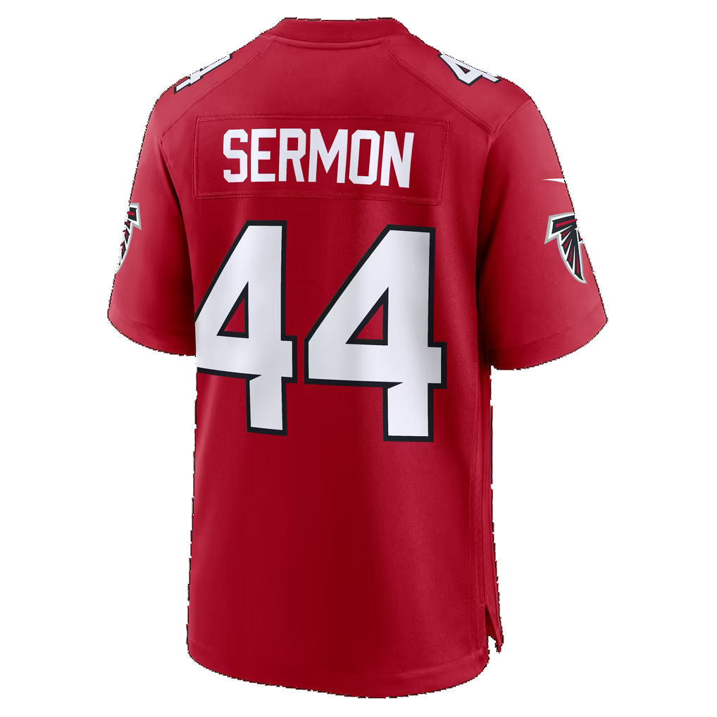 A.Falcons #44 Trey Sermon Red Team Game jersey BUTLER