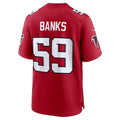 A.Falcons #59 Keshawn Banks Red Team Game jersey BUTLER