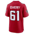 A.Falcons #61 Kam Dewberry Red Team Game jersey BUTLER