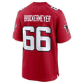 A.Falcons #66 James Brockermeyer Red Team Game jersey BUTLER