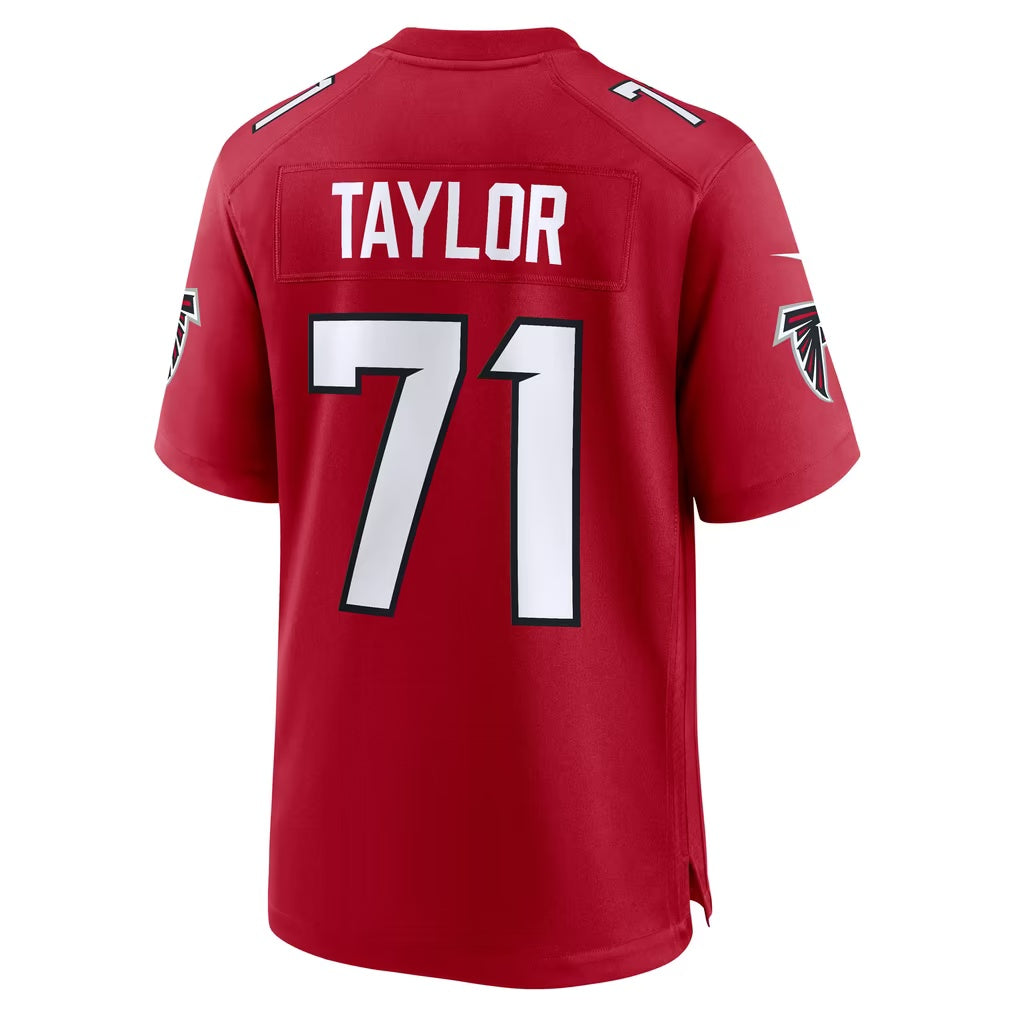 A.Falcons #71 Jawaan Taylor Red Team Game jersey BUTLER
