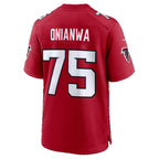 A.Falcons #75 Ethan Onianwa Red Team Game jersey BUTLER