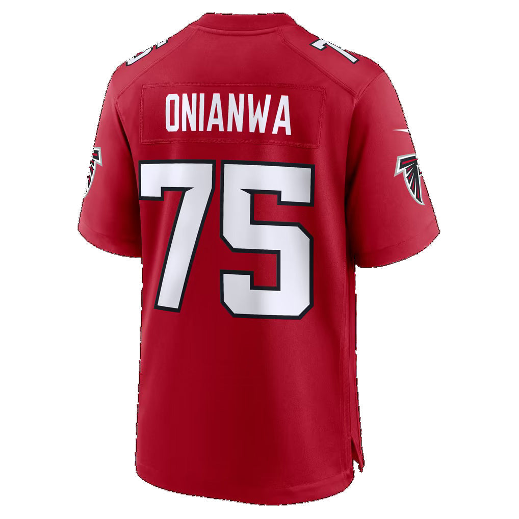 A.Falcons #75 Ethan Onianwa Red Team Game jersey BUTLER