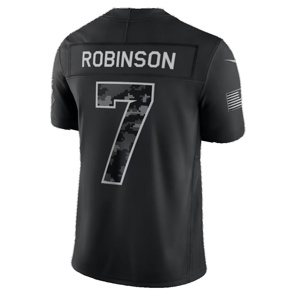 A.Falcons #7 Bijan Robinson Black 2026 Salute to Service Stitched Limited jersey BUTLER