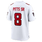 A.Falcons #8 Kyle Pitts Sr. White Game jersey BUTLER