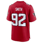 A.Falcons #92 Maason Smith Red Team Game jersey BUTLER