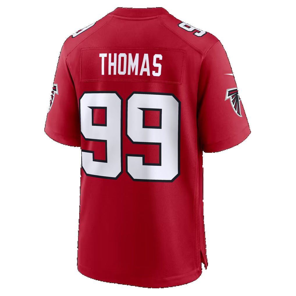 A.Falcons #99 Cameron Thomas Red Team Game jersey BUTLER