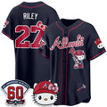 Atlanta Braves #27 Austin Riley Navy BUTLER Meow KT 2026 Vapor Limited All Stitched Jersey