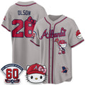 Atlanta Braves #28 Matt Olson Gray BUTLER Meow KT 2026 Vapor Limited All Stitched Jersey