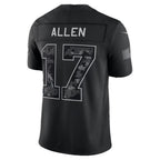 B.Bills #17 Josh Allen Black 2026 Salute to Service Stitched Limited jersey BUTLER
