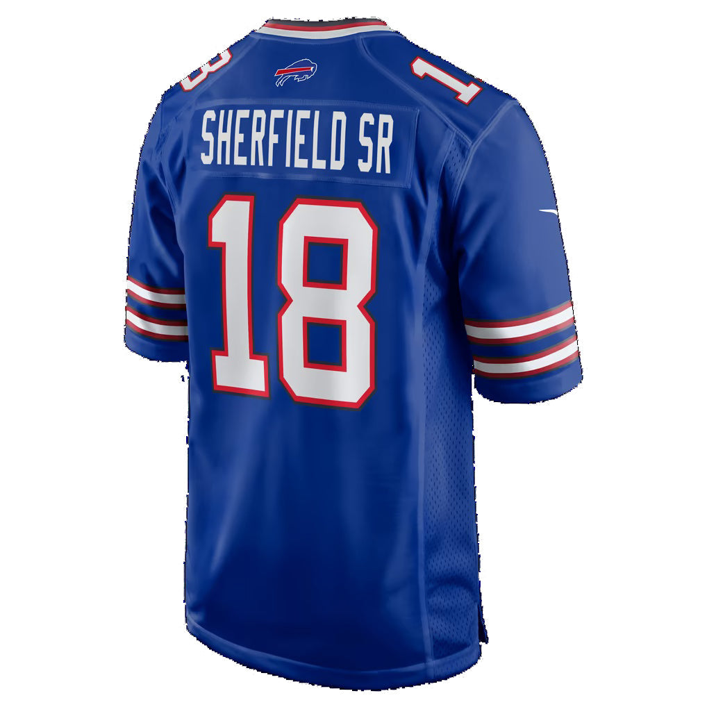 B.Bills #18 Trent Sherfield Sr. Royal Team Game jersey BUTLER