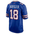 B.Bills #18 Trent Sherfield Sr. Royal Team Game jersey BUTLER