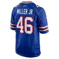B.Bills #46 DJ Miller Jr. Royal Team Game Jersey BUTLER