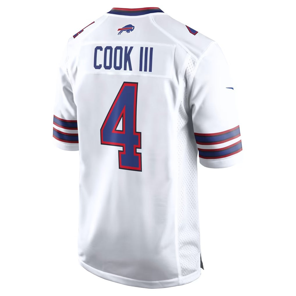 B.Bills #4 James Cook III White Game jersey BUTLER