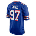 B.Bills #97 Greg Gaines Royal Team Game Jersey BUTLER