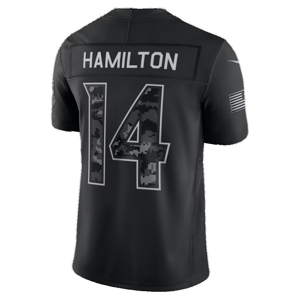 B.Ravens #14 Kyle Hamilton Black 2026 Salute to Service Stitched Limited jersey BUTLER