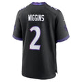 B.Ravens #2 Nate Wiggins Black BUTLER Alternate Game Jersey