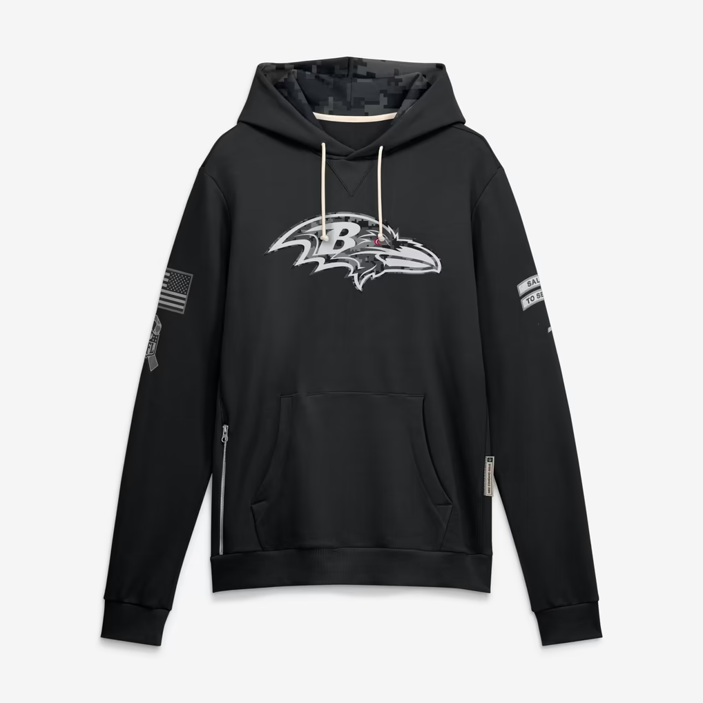 B.Ravens 2026 Salute To Service Club Pullover Hoodie Cheap sale Birthday and Christmas gifts Stitched American Jersey BUTLER