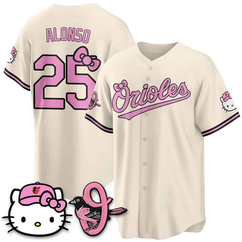 Baltimore Orioles #25 Pete Alonso Cream BUTLER Meow KT Vapor Premier Limited Stitched Jersey