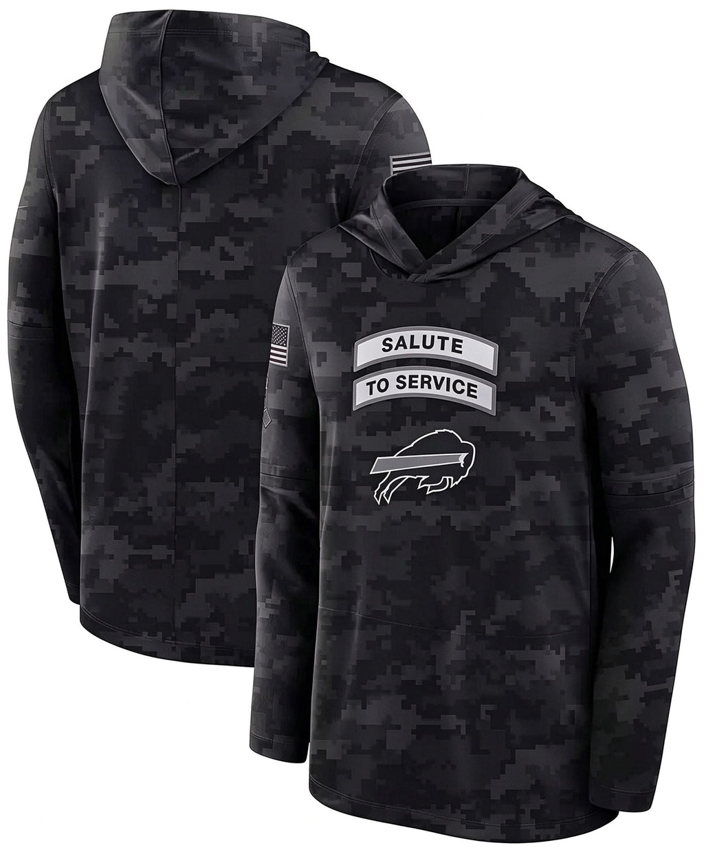 B.Bills 2026 Salute To Service Club Pullover Hoodie Cheap sale Birthday and Christmas gifts Stitched American Jersey BUTLER
