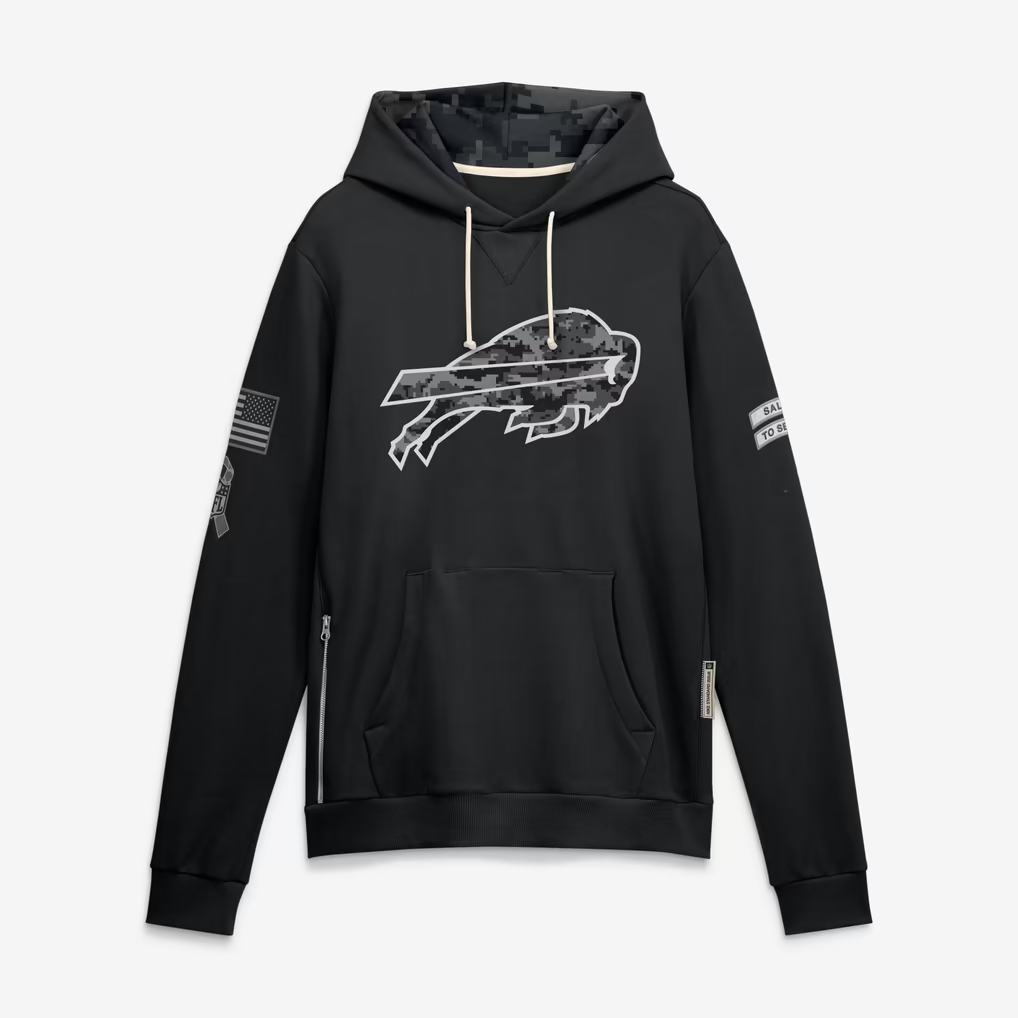 B.Bills 2026 Salute To Service Club Pullover Hoodie Cheap sale Birthday and Christmas gifts Stitched American Jersey BUTLER