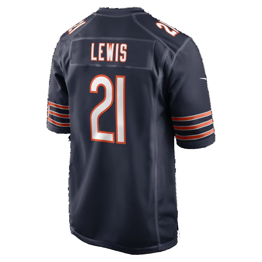 C.Bears #21 Cam Lewis Navy BUTLER Game Player Jersey
