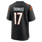 C.Bengals #17 Noah Thomas Black Team Game jersey BUTLER