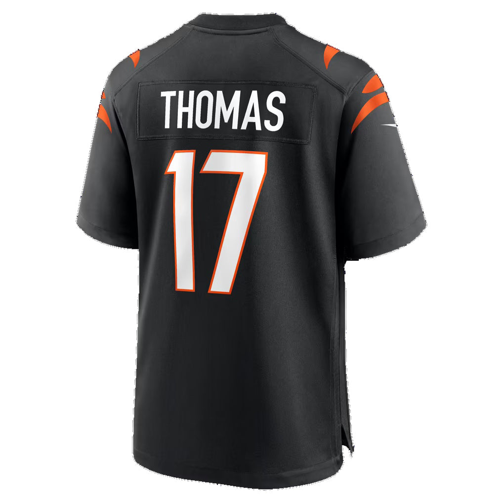 C.Bengals #17 Noah Thomas Black Team Game jersey BUTLER