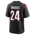 C.Bengals #24 Trikweze Bridges Black Team Game jersey BUTLER