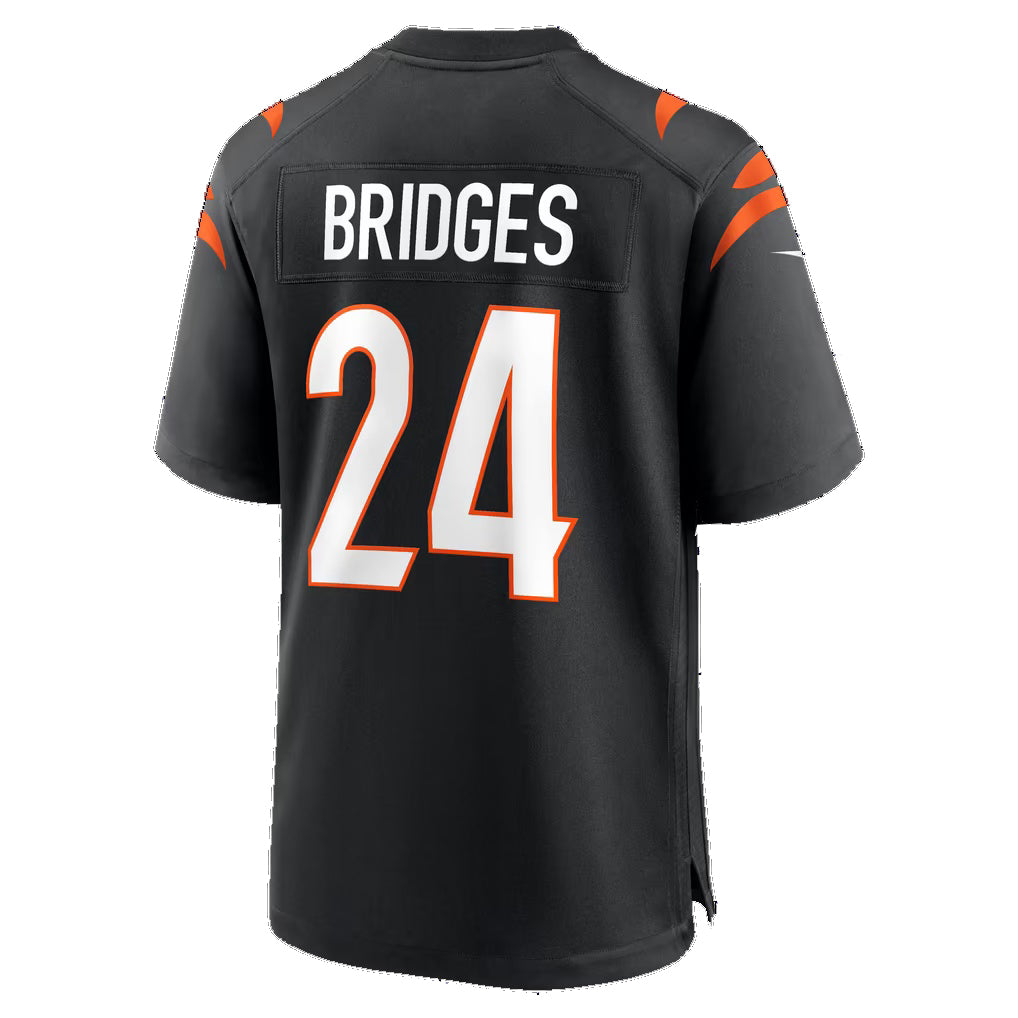 C.Bengals #24 Trikweze Bridges Black Team Game jersey BUTLER