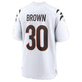 C.Bengals #30 Chase Brown White Game jersey BUTLER