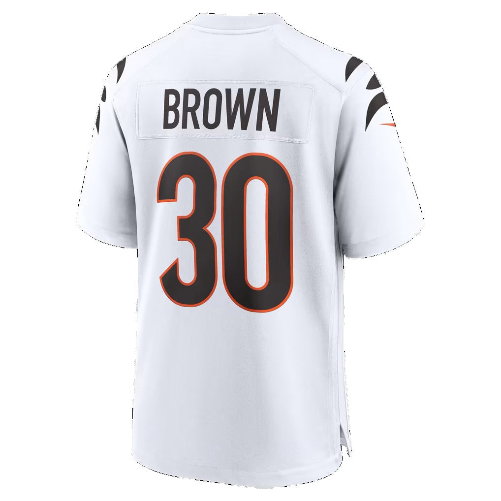 C.Bengals #30 Chase Brown White Game jersey BUTLER