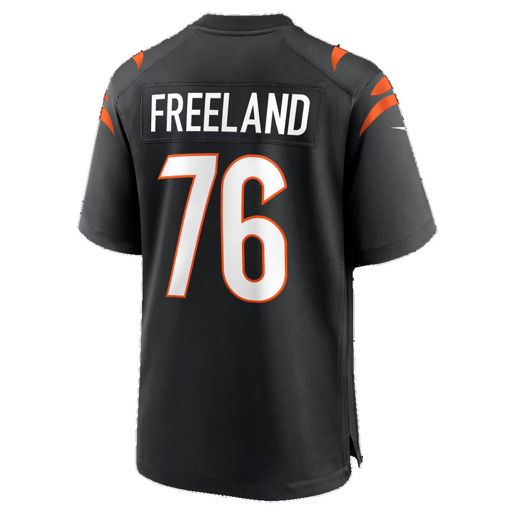 C.Bengals #76 Blake Freeland Black Team Game jersey BUTLER