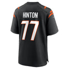 C.Bengals #77 Myles Hinton Black Team Game jersey BUTLER