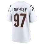 C.Bengals #97 Dexter Lawrence II White Game jersey BUTLER