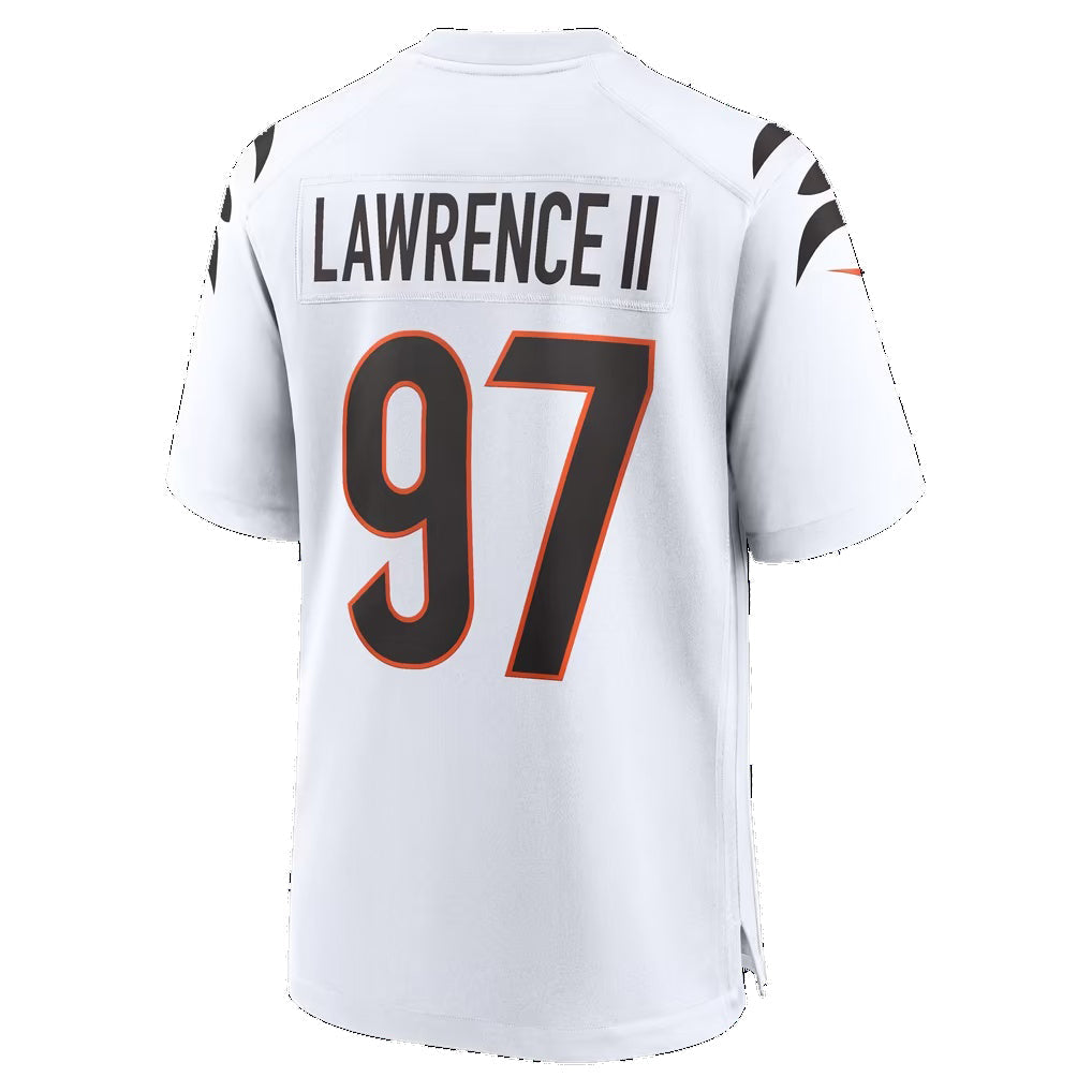 C.Bengals #97 Dexter Lawrence II White Game jersey BUTLER